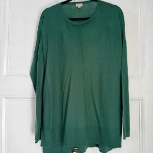 Cremieux Green Wool Blend Crewneck Sweater - Size Large